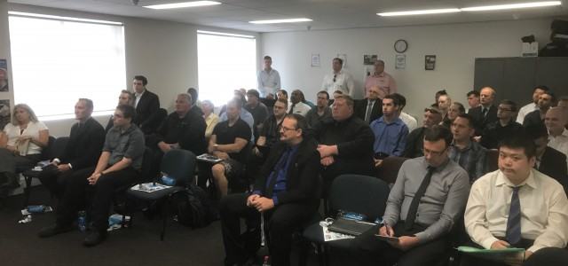 security students at employer event